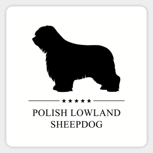 Polish Lowland Sheepdog Black Silhouette Magnet